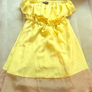 Yellow creme based dress